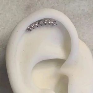 COPY - Silver Crystal Arch Cartilage Earring